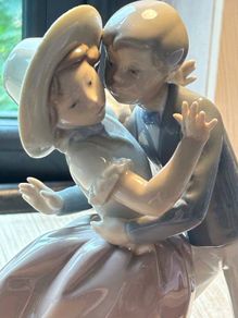 Vintage Lladro porcelain figurine titled Precocious Love also known as Waltz Time
