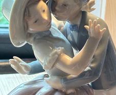 Vintage Lladro porcelain figurine titled Precocious Love also known as Waltz Time