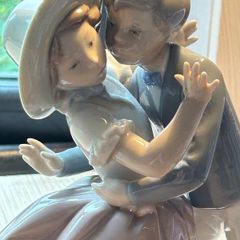 Vintage Lladro porcelain figurine titled Precocious Love also known as Waltz Time