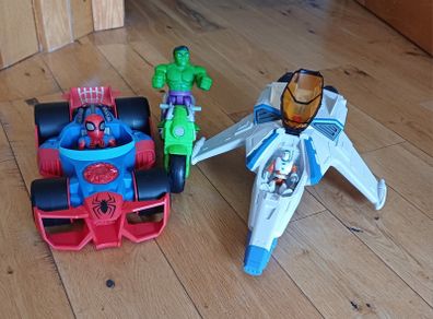 Spider-Man, Hulk & Buzz Lightyear Vehicle Sets