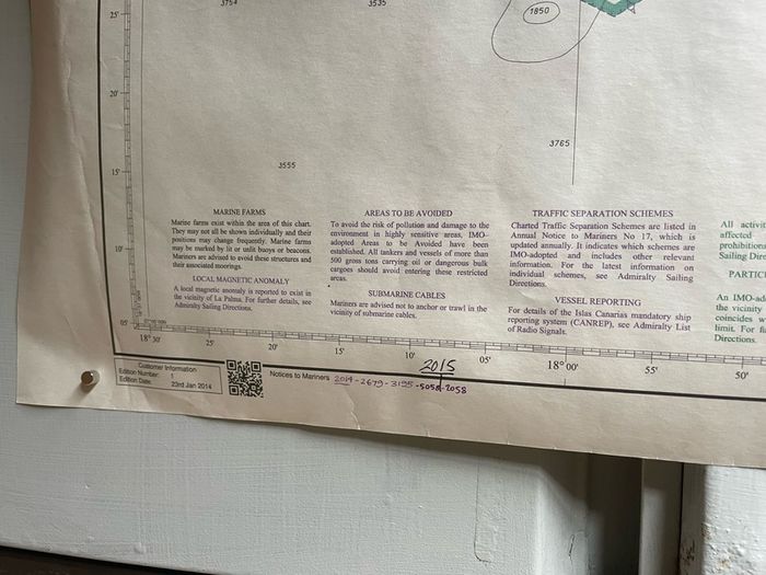 Nautical chart: Gran Canaria to El Hierro