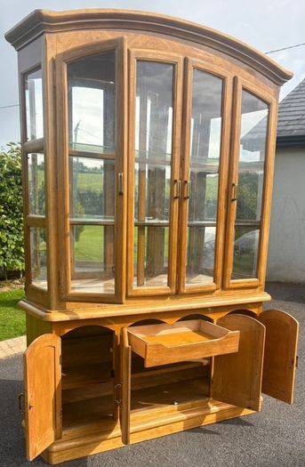Solid Oak Display Cabinet