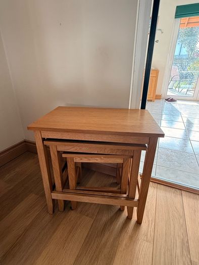 Nest of 3 Wood Side Tables