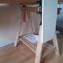 solid birch wooden desk with peg board Image 5