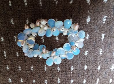 Bracelet moonstone crystal beads