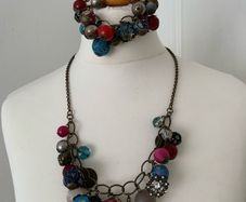 Matching Necklace and Charm Bracelet