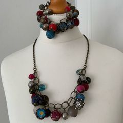 Matching Necklace and Charm Bracelet