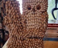 Owl made of shell ornament