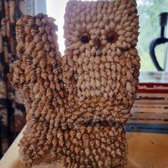 Owl made of shell ornament