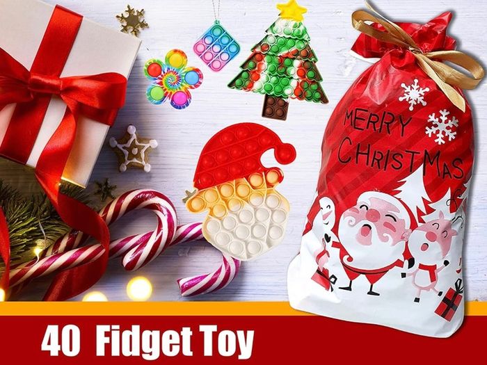 Christmas Fidget Toy Pop Set, set Sensory Fidget Toys Pack, Simple Pop Fidget Box, Surprise Gifts Boxes Xmas Party Favour (FREE POSTAGE)
