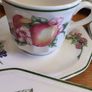 Set 20 pcs  by Churchill England, featuring a charming fruit and blossom design with a classic green rim. Beautifully made English pottery with lovely detail and quality. Image 3