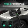 EV Charger Type 2 to 3 Pin Plug, 3kW | 8A-13A | 10M Portable EV Charger, Electric Car Charger Type 2 Charging Cable with LED Indicators IP66 Waterproof for EVs & PHEV Image 8