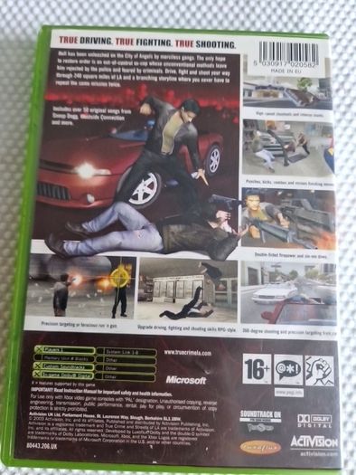 True Crime Streets of LA Xbox Original Games Original