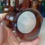 484 - Set of 4 Vintage Brown Amber Glass Screw Top Collectible Decorative Bottles Image 2