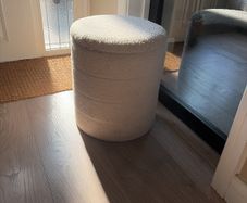 Boucle storage stool