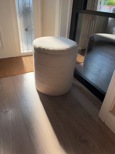 Boucle storage stool