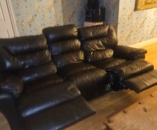 3 seater leather recliner couch.