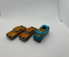 Vintage Matchbox Super  Fast Mercedes 300se and VW Dormobile