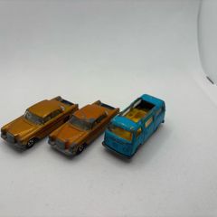 Vintage Matchbox Super  Fast Mercedes 300se and VW Dormobile