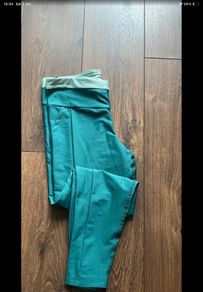 Crane teal green high waisted sports leggings with side pockets size m (12 14)