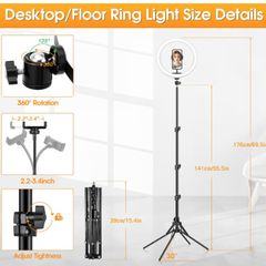 11.5'' Ring Light with Tripod Stand & Phone Holder