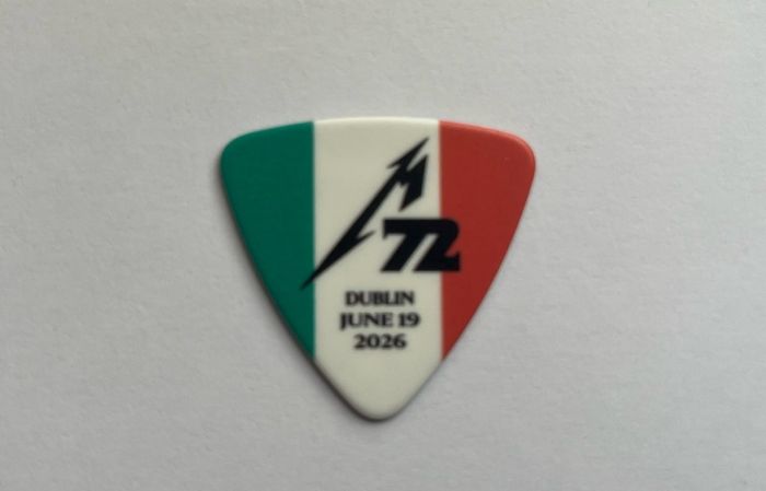 Metallica M72  Guitar / Bass Pick Dublin 19 June (Guinness logo)