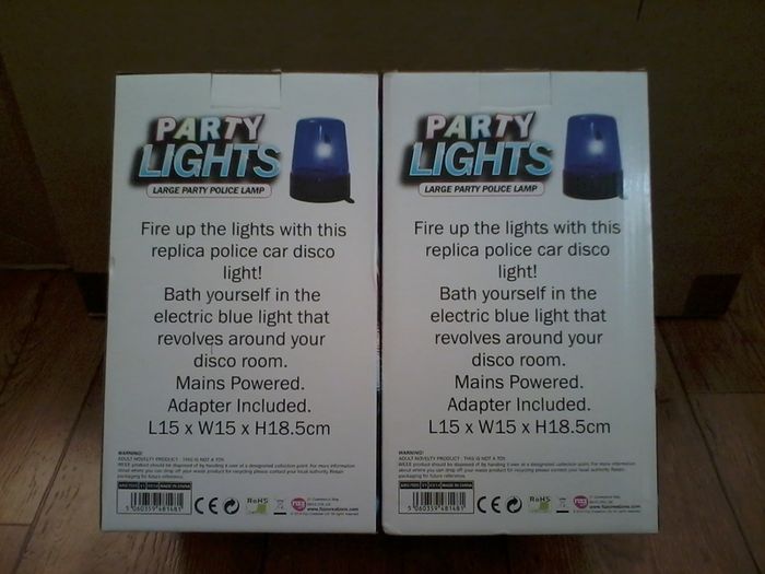 Party Lights: Large Party Police Sirens - Set of TWO - Brand New & Unopened