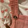 3 piece pink corduroy pinafore & top & tights set Image 2