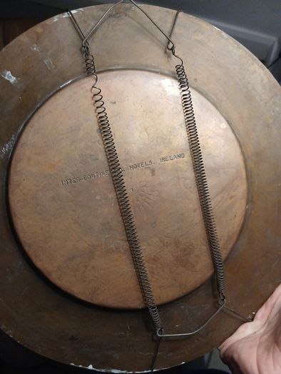 Set of 5 Rare vintage Inter Continental Hotel Dublin Engraved Copper Plates, 1960s