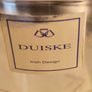 DUISKE IRISH GlDUISKE IRISH Glass Vase Hand cut Clear Etched Floral Vase pink / Purple Base Image 3