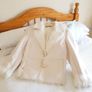 Off White/Cream Faux Fur & Sheepskin Coat - Size 14 Image 2