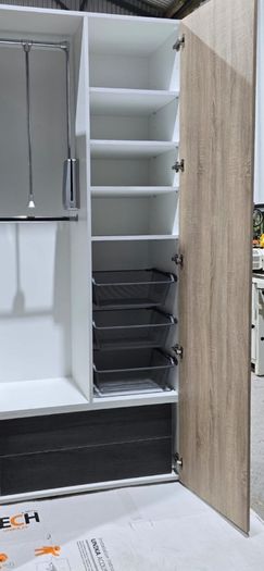 Wardrobes, kitchens, utility rooms, storage units.