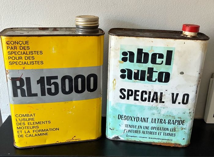 Vintage French Garage Tins