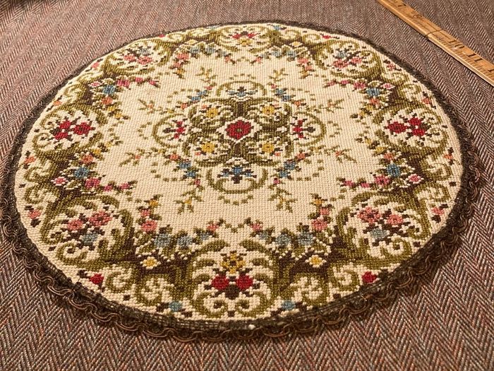 Vintage tapestry plate rest