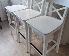 Three ikea bar stools/high chairs 10 euro each