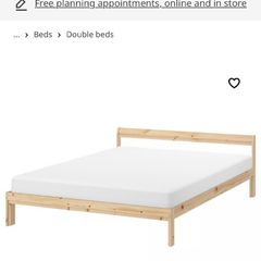 NEIDEN Bed frame, pine, Standard Double Ikea