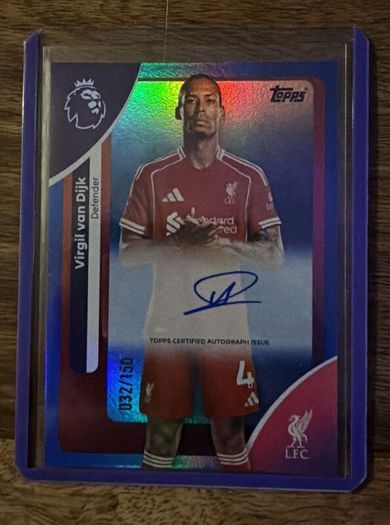 Virgil Van Dijk Topps PL Auto 2025/26 032/150 Liverpool FC