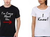 Crazy Love Couple T-shirts Great Gift Present For Valentines Day Idea