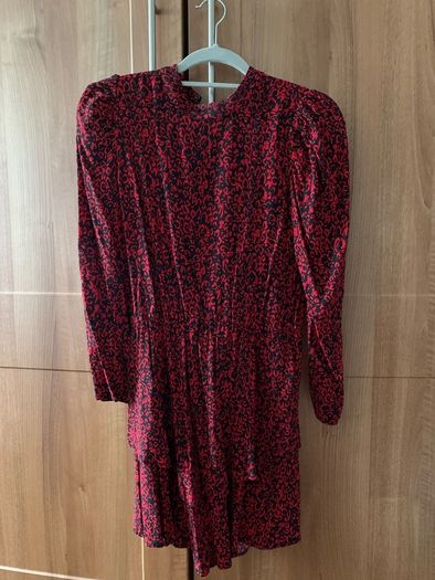 Zara Red & Black Print Dress