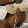DUNE Leather/ Fur Ankle Boots Image 4