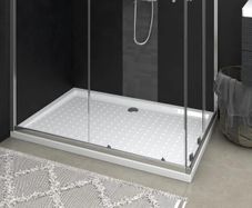 Shower Base Tray with Dots White 80x120x4 cm