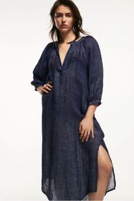 ZARA 100% linen Tunic Dress