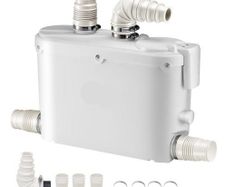 Macerator Pump, 500W, 110 L/min(29 GPM) Flow, 26 ft/8 m Head, Macerator Sewerage Toilet Pump with 4 Water Inlets, Waste Water Disposal Upflush Machine