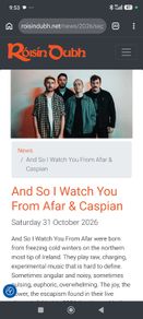 And So I Watch You From Afar and Caspian gig ticket