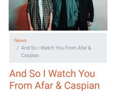 And So I Watch You From Afar and Caspian gig ticket