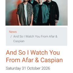 And So I Watch You From Afar and Caspian gig ticket