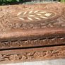 Vintage Handmade Storage Boxes, Wooden Carved Boxes 6" x 4" H 2,3" Image 4