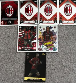 6 AC Milan match attax cards