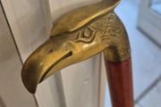 Vintage walking stick solid brass eagle head