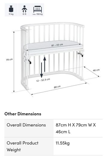 babybay bundle - original co-sleeping bed set in white
